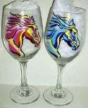 Mustang Wine Glass