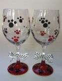 Pawprints Wine Glass