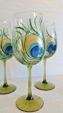 Peacock Wine Glasses