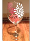 Geo Flower Petals Wine Glass DetailsForm